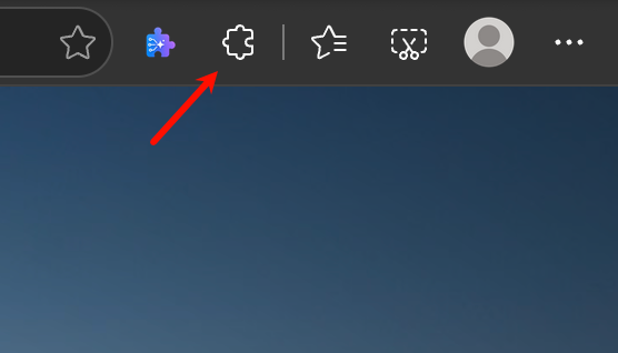 Extension management menu